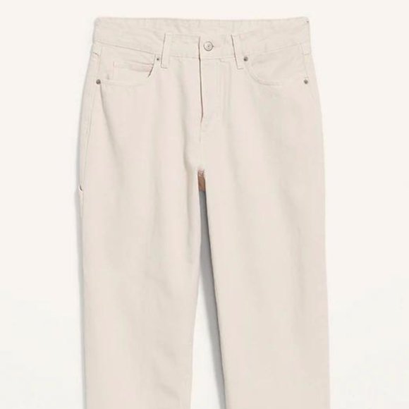 New Old Navy High-Waisted Slouchy Straight Cropped Workwear Jeans for Women - Picture 4 of 6